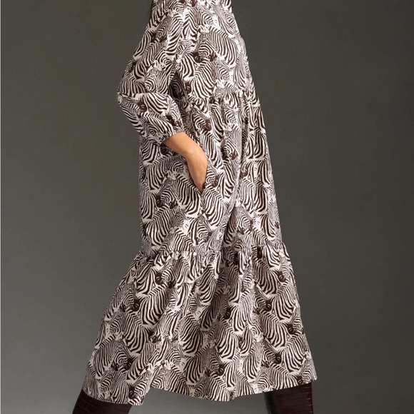 Anthropologie Maeve Zebra Patterned Dress - Picture 3 of 6